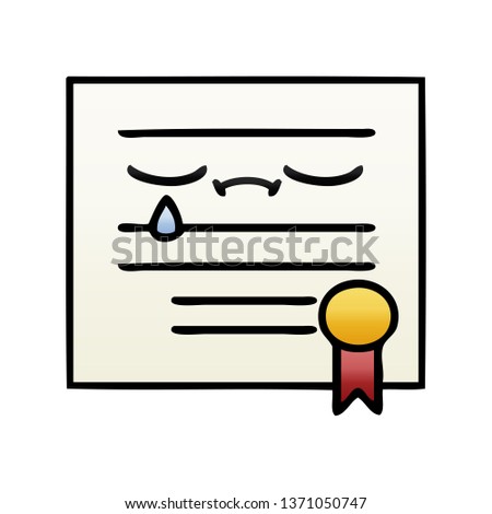 gradient shaded cartoon of a graduation diploma