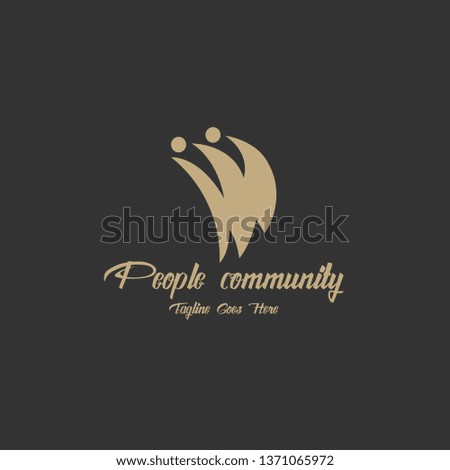 People community logo design template. Vector illustration