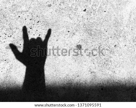 The love sign shadow background 