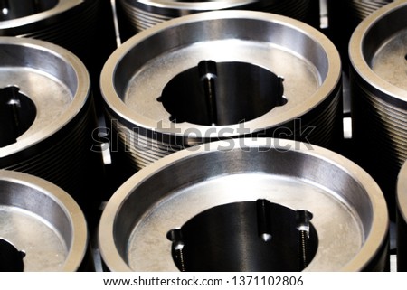 Metal products made by casting techniques closeup