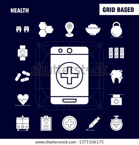 Health Solid Glyph Icon for Web, Print and Mobile UX/UI Kit. Such as: Medical, Heart Beat, Beat, Emergency, Pear, Medical, Hospital, Pictogram Pack. - Vector