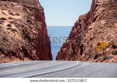 Road through the desert of Arizona - travel photography