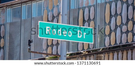 Rodeo Drive Street sign in Beverly Hills - travel photography