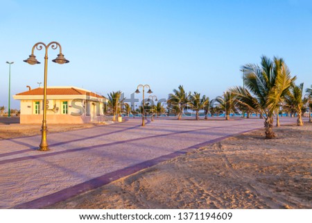 Landscape of  yanbu beach in the evening sunset in Saudi Arabia on  march 29 2019 Royalty-Free Stock Photo #1371194609