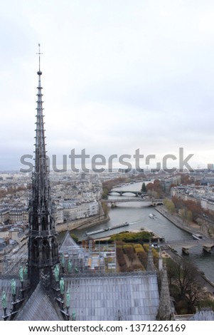 Top view from Notre Dame de Paris