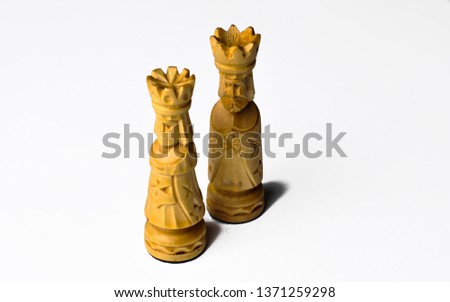 Chess figure isolated on a white background.Chessmaster