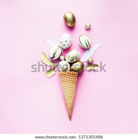 easter Eggs background with candyes