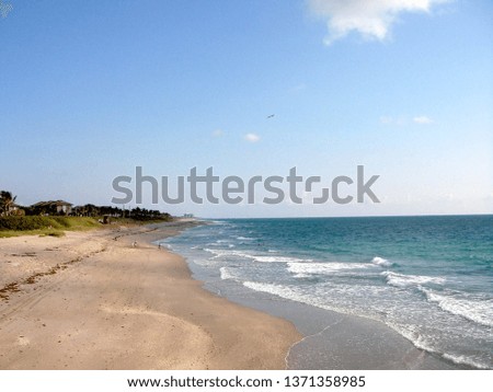 The beach in northern Palm Beach County, Florida