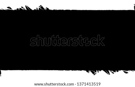 Grungy black and white horizontal frame