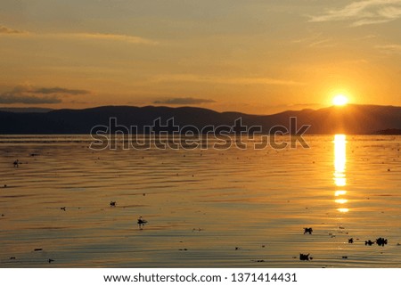 Sunset on the lake of Chapala