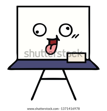 cute cartoon of a white board