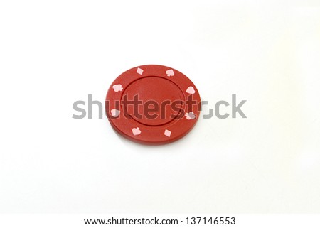 Red poker chip