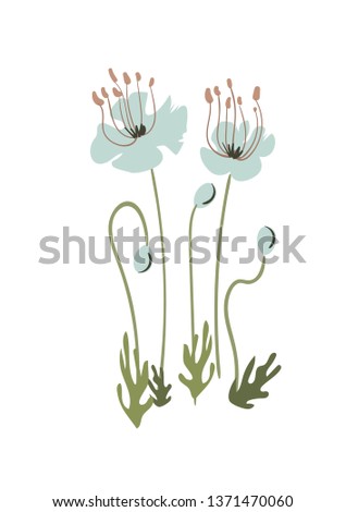 floral vector stylized design formal composition