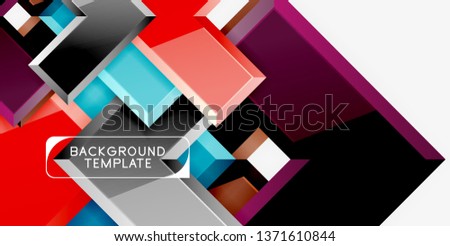 Glossy arrows background, vector illustration