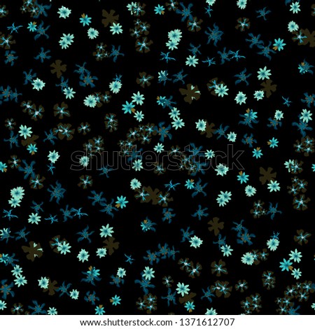 Small Floral Seamless Pattern with Delicate Wild Flowers. Girlie Rapport for Wallpaper, Dress, Chintz in Trendy Liberty Style. Colorful Seamless Pattern with Tiny Flowers. Vector Background