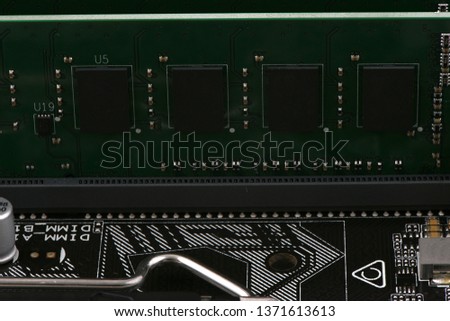 Background of new computer memory chip board