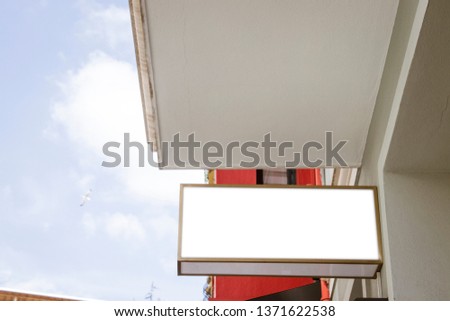 Signboard mock up, classical architecture building