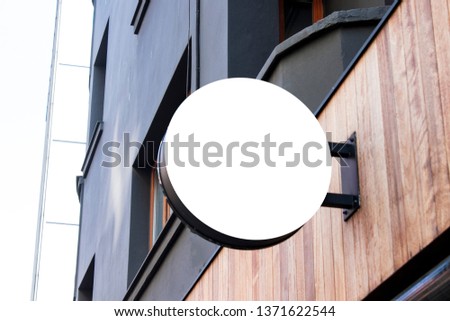Signboard mock up, classical architecture building