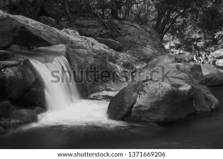 Landscape photography of waterfall in the mountain, Thailand.