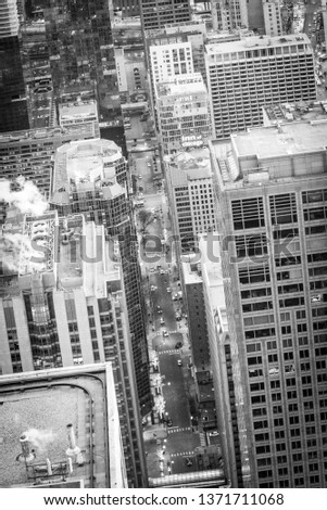 Chicago Skyline Buildings Looking Down