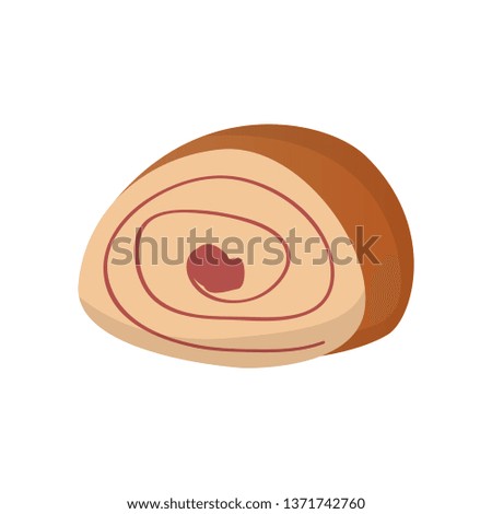 Isolated sweet bread image. Vector illustration design