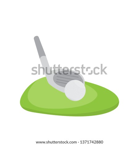 Golf club witn a ball. Vector illustration design