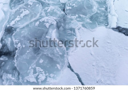 Drift Ice and tourist cruise on the Sea of Okhotsk in Abashiri,Hokkaido,Japan