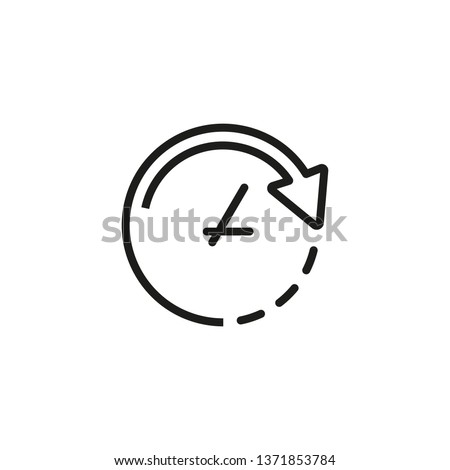 Working hours line icon. Office work, every day, hurry up. Time concept. Vector illustration can be used for topics like time management, work life, daily routine Royalty-Free Stock Photo #1371853784