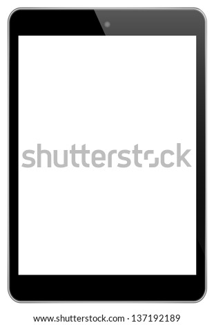 Mini Black Touch Screen Tablet In iPad Style Royalty-Free Stock Photo #137192189