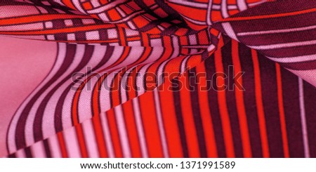 Texture, background, pattern, brown silk fabric, geometric lines, a pattern of tribal straight lines of different shades, geometric pattern, set for your projects, red and white