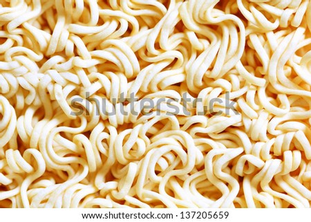 close-up of dried instant noodles