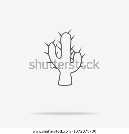 Cactus icon. Vector concept illustration for design.
