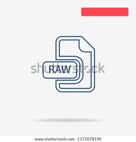 Raw icon. Vector concept illustration for design.