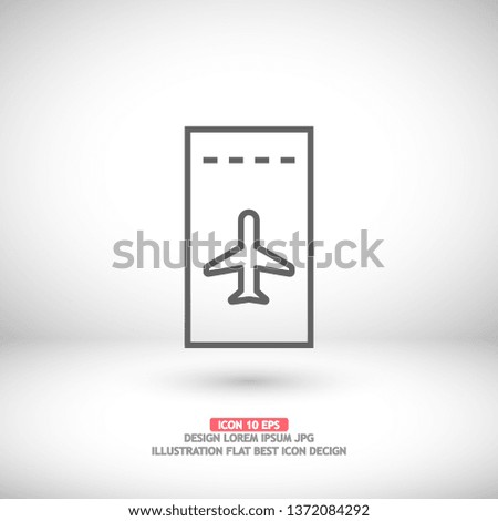Aircraft ticket Vector icon