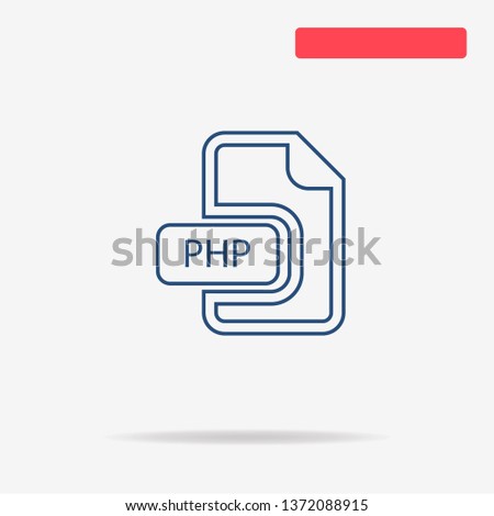 Php icon. Vector concept illustration for design.
