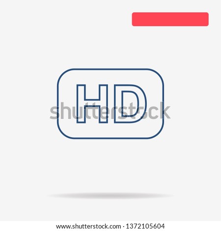 HD icon. Vector concept illustration for design.
