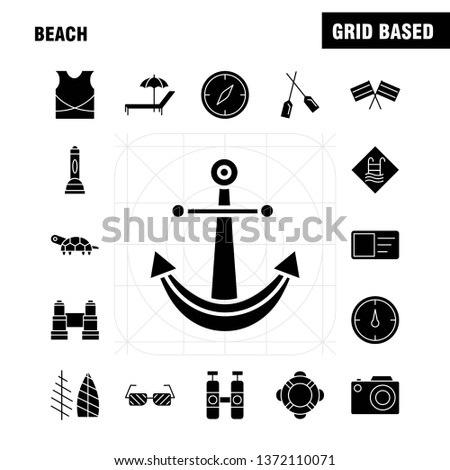 Beach Solid Glyph Icon for Web, Print and Mobile UX/UI Kit. Such as: Protein, Bottle, Drink, Sport, Beach, Net, Sports, Volley, Pictogram Pack. - Vector