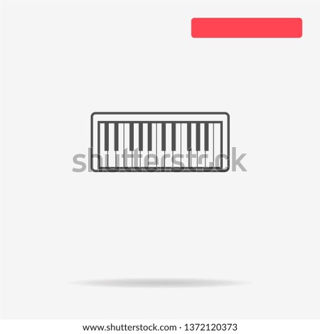 Midi keyboard icon. Vector concept illustration for design.
