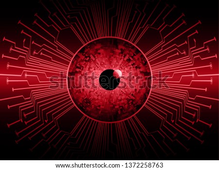 binary circuit board future technology, red cyber security concept background, abstract hi speed digital internet.motion move blur. eye pixel vector