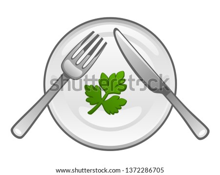 Diet food on a white background