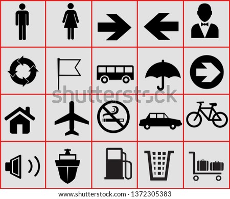 Simple travel icons set. Universal travel icons to use for web and mobile set of basic travel elements - Vector