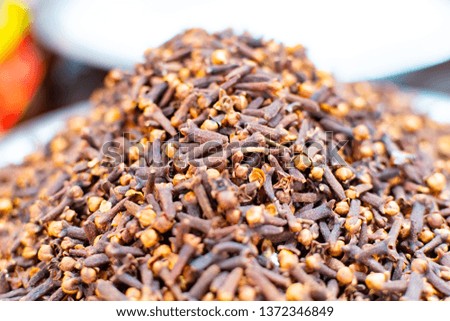 Clove on Indian Spicy Market with nice blurry background