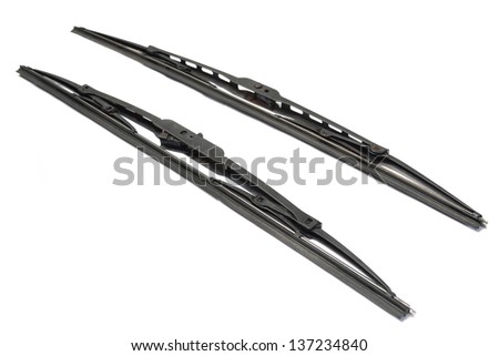 windshield wipers for cars on a white background Royalty-Free Stock Photo #137234840