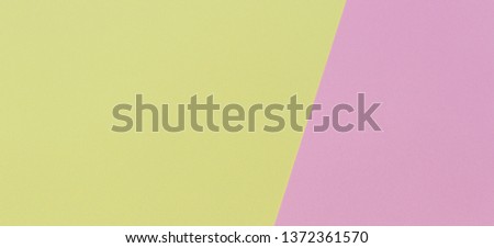 Abstract geometric shape pastel pink and yellow color paper background