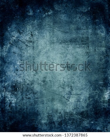 Grunge scratched blue background, metal distressed texture