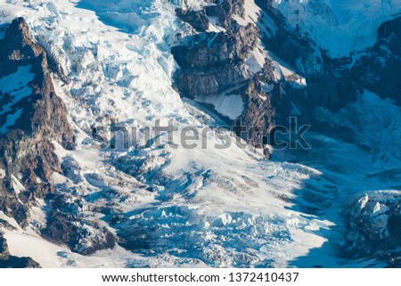 Nisqually Glacier at Mount Rainier, Mount Rainier Park, Washington State, USA