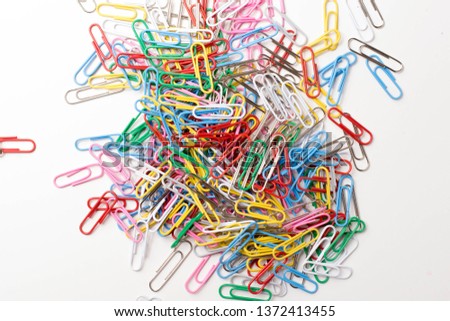Multiple color paper clips