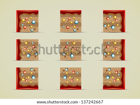 ground sprites with candies Royalty-Free Stock Photo #137242667
