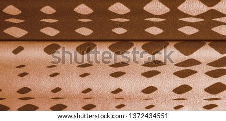 texture background pattern. silk fabric with brown squares on a white background. This is a heavy square 100% polyester that blends perfectly with modern, transitional or contemporary design.
