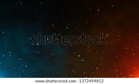 Igniting Competition Matchup Loop Against Fire & Ice Embers Royalty-Free Stock Photo #1372494812